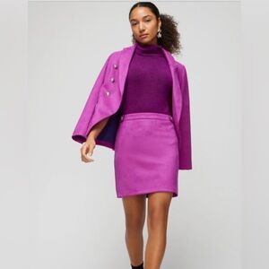 White House Black Market Purple Suede Boot Skirt Women’s size 12 NWT